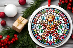Round Christmass Ornament PNG Product Image 2