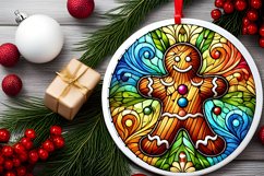 Round Christmass Ornament PNG Product Image 2