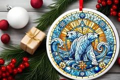 Round Christmas Ornament Sublimation|Clipart Product Image 2