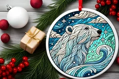 Round Christmas Ornament Sublimation|Clipart Product Image 2