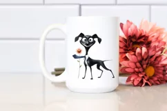 Funny Watercolor Dog Wearing Tie | Clipart Product Image 2