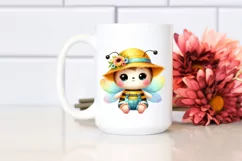 Cute Baby Bee Dressed Watercolor | Sublimation Clipart Product Image 2