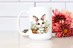 Easter Bunny Egg Flower, Clipart |T-shirt, Mug PNG Product Image 3