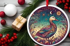 Round Christmas Ornament Sublimation|Clipart Product Image 2