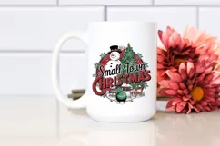 Retro Small Town Christmas Snow Man Png Product Image 2