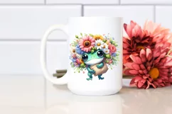 Baby Frog Watercolor Clipart Product Image 2
