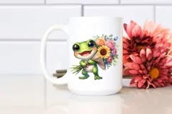 Baby Frog Watercolor Clipart Product Image 2