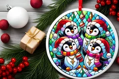 Round Christmas Ornament Sublimation|Clipart Product Image 2