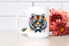 Quirky Colorful Artistic Tiger | Sublimation | Clipart Product Image 2