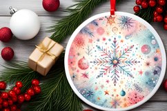 Round Christmas Ornament Sublimation|Clipart Product Image 2