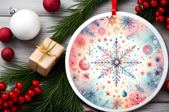 Round Christmass Ornament PNG Product Image 2