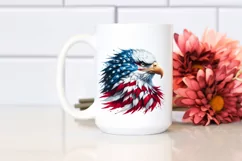 Detailed Patriotic Bald Eagle in USA Colors Product Image 2