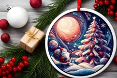 Round Christmas Ornament Sublimation|Clipart Product Image 2