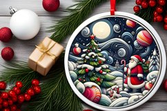 Round Christmas Ornament Sublimation|Clipart Product Image 2