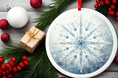 Round Christmas Ornament Sublimation|Clipart Product Image 2