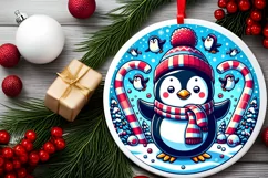Round Christmas Ornament Sublimation|Clipart Product Image 2