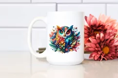 Abstract Vibrant Plant Leaves and 3D Flowers Frame PNG Product Image 2