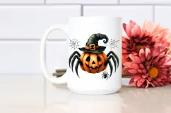 Funny Watercolor Haloween Spider | Haloween Clipart Product Image 2