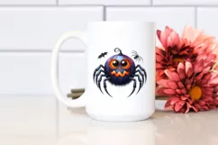 Funny Watercolor Haloween Spider | Haloween Clipart Product Image 2