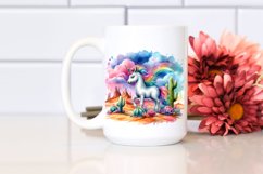 Baby Unicorn with Desert Scene PNG Product Image 2