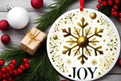 Round Christmass Ornament PNG Product Image 2