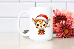 Giraffe with Santa Hat, Transparent PNG Product Image 2