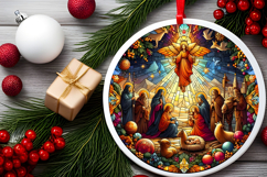 Round Christmass Ornament PNG Product Image 2