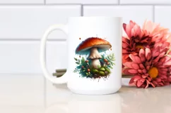 Glossy Mushroom Watercolor Splash PNG Product Image 2