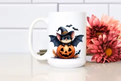 Funny Halloween Bat Watercolor PNG Product Image 2