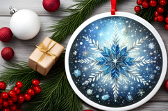 Round Christmass Ornament PNG Product Image 2