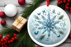 Round Christmas Ornament Sublimation|Clipart Product Image 2