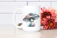 Mystical Celestial Mushroom Watercolor PNG Product Image 2