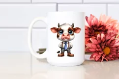 Expressive Baby Cow in Caricature Style Product Image 2