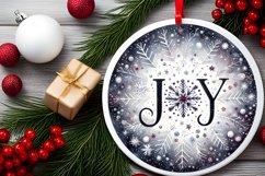 Round Christmas Ornament Sublimation|Clipart Product Image 2