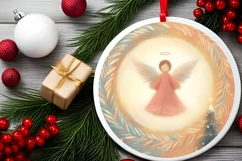 Round Christmas Ornament Sublimation|Clipart Product Image 2