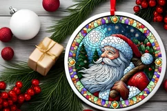 Round Christmas Ornament Sublimation|Clipart Product Image 2