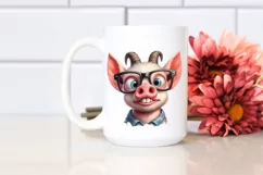 Funky Pig and Goat with es | Sublimation | Clipart Product Image 2