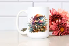 Pastel Mushroom Watercolor Splash PNG Product Image 2