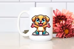 Colorful Labrador Retriever Standing PNG Product Image 2