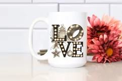 Retro Love Christmas Lights Png Product Image 2