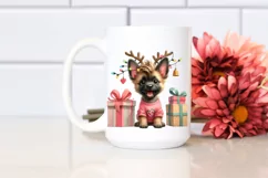 Enthusiastic Malinois in Winter, Transparent PNG Product Image 2
