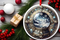 Round Christmas Ornament Sublimation|Clipart Product Image 2