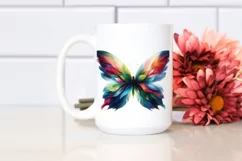 Abstract Vibrant Plant Leaves Butterfly PNG Product Image 2
