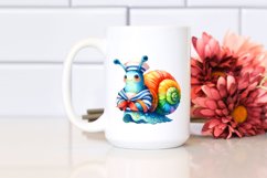 Colorful Snail Sailor Suit Watercolor Product Image 2