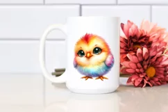 Colorful Vibrant Baby Chicken | Sublimation Clipart Product Image 2