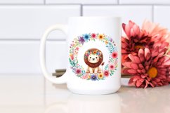 Colorful Floral Lion Frame | Clipart Product Image 2
