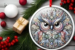 Round Christmas Ornament Sublimation|Clipart Product Image 2