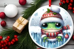 Round Christmas Ornament Sublimation|Clipart Product Image 2
