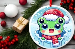 Round Christmas Ornament Sublimation|Clipart Product Image 2