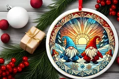 Round Christmas Ornament Sublimation|Clipart Product Image 1